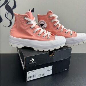 Converse Coral High-Top Sneakers